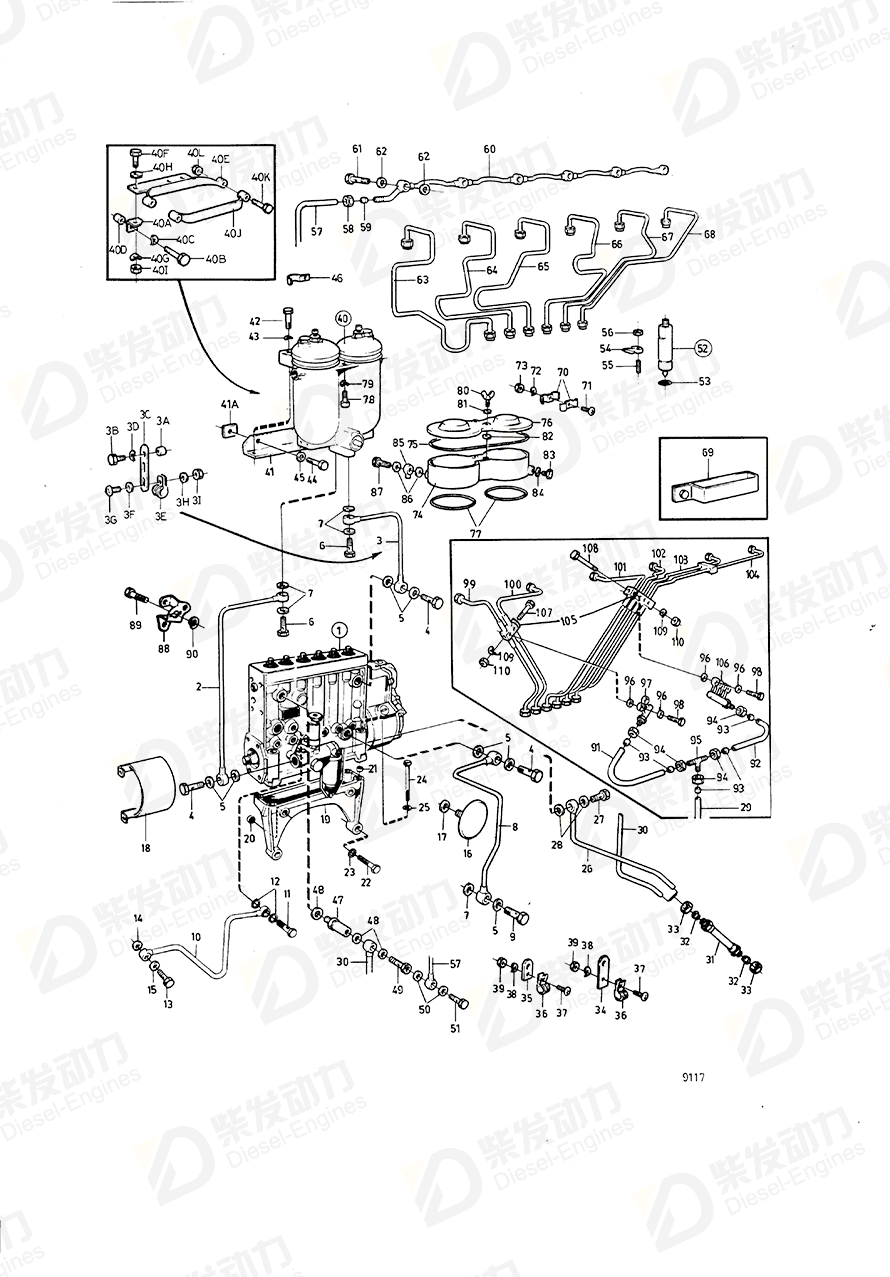 沃尔沃 燃油泵 846806 图纸